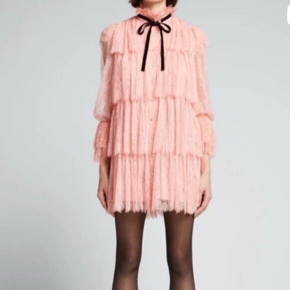 NWT Alice and Olivia Joanie Tiered Ruffle Dress Sz. 0 - Picture 12 of 13